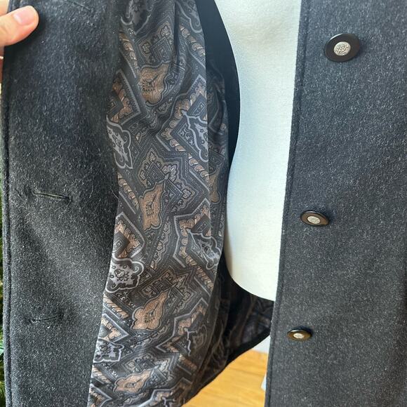 Donnybrook Charcoal Grey Wool Coat - Size 8 - Made in Russia - Picture 7 of 8